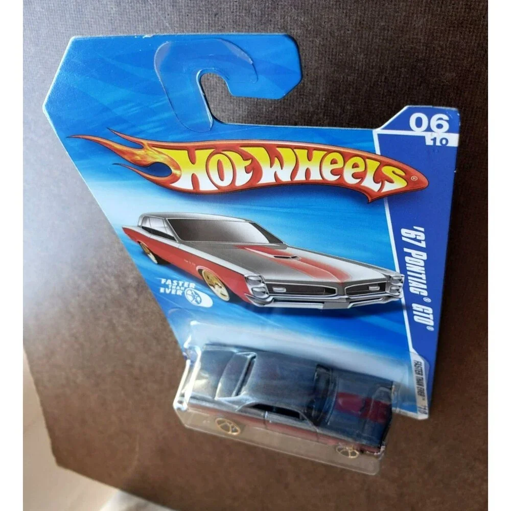 2010 Hot Wheels '67 PONTIAC GTO Dark GRAY/RED FASTER THAN EVER SERIES #6/10 1:64